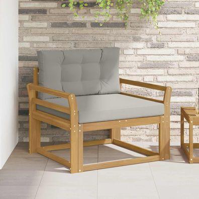 vidaXL Outdoor Mittelsofa Polyester Weiß