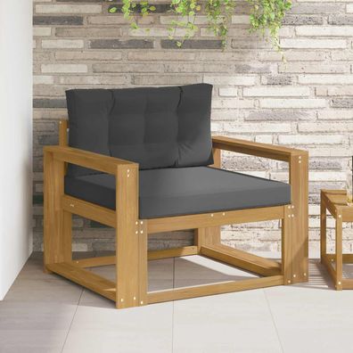 vidaXL Outdoor Mittelsofa Polyester Weiß