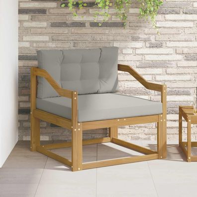 vidaXL Outdoor Mittelsofa Polyester Weiß