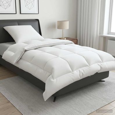 vidaXL Bettdecke und Kissen Set 2 pcs 140x200 cm 4 Jahreszeiten Wolle