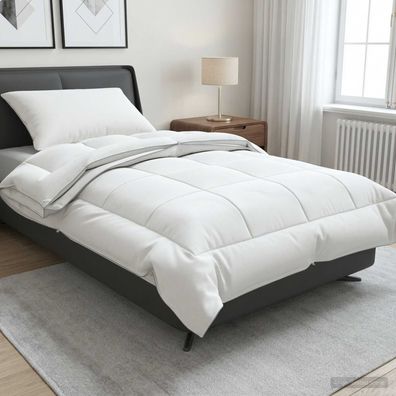 vidaXL Bettdecke und Kissen Set 2 pcs 140x200 cm 4 Jahreszeiten Wolle