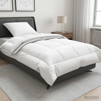 vidaXL Bettdecke und Kissen Set 2 pcs 152x203 cm 4 Jahreszeiten Wolle