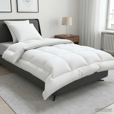 vidaXL Bettdecke und Kissen Set 3 pcs 140x220 cm 4 Jahreszeiten Wolle