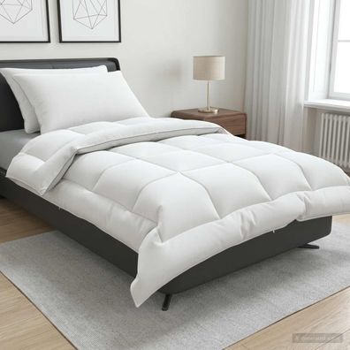 vidaXL Bettdecke und Kissen Set 3 pcs 140x220 cm 4 Jahreszeiten Wolle