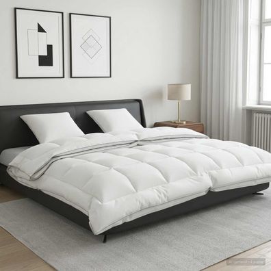 vidaXL Bettdecke und Kissen Set 3 pcs 220x260 cm 4 Jahreszeiten Wolle