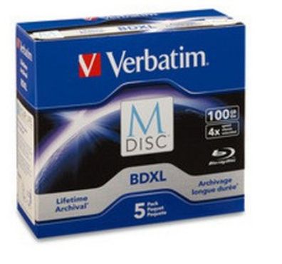 Verbatim M-Disc - 5 x M-DISC BDXL - 100 GB 6x - Jewel Case (Schachtel)