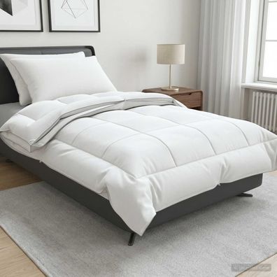 vidaXL Bettdecke und Kissen Set 3 pcs 140x220 cm 4 Jahreszeiten Wolle