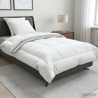 vidaXL Bettdecke und Kissen Set 3 pcs 135x220 cm 4 Jahreszeiten Wolle