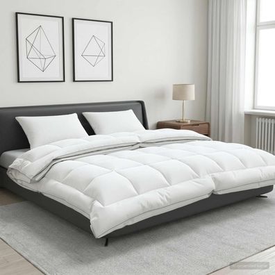 vidaXL Bettdecke und Kissen Set 3 pcs 220x260 cm 4 Jahreszeiten Wolle
