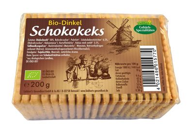 6x Liebhart´s Gesundkost Bio-Dinkel-Schoko-Keks 200g