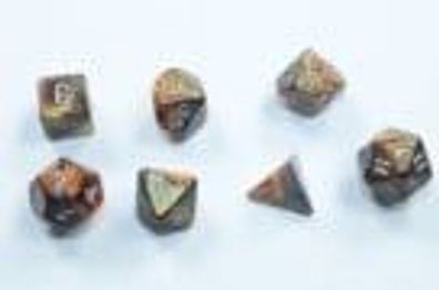 Lustrous Mini-Polyhedral Gold/silver 7-Die set