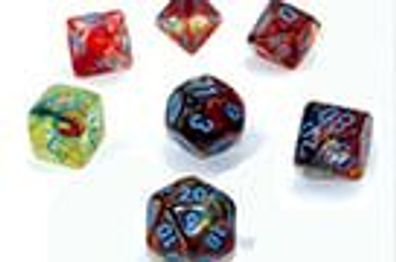 Nebula Polyhedral Primary/blue Luminary 7 Die Set