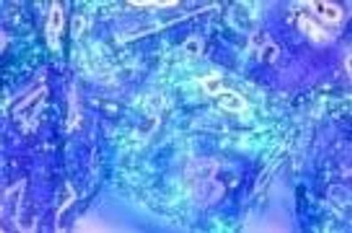 Borealis Polyhedral Purple/white Luminary 7-Die Set