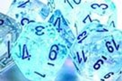 Borealis 12mm d6 Icicle/light blue Luminary Dice Block (36 dice)