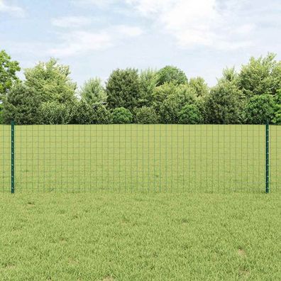vidaXL Eingebetteter Zaunpfosten 11 stk. Grün 100 cm
