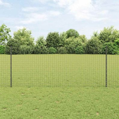 vidaXL Eingebetteter Zaunpfosten 5 stk. Grau 140 cm