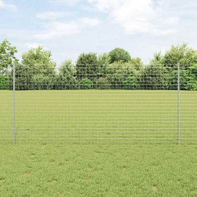 vidaXL Eingebetteter Zaunpfosten 5 stk. Silber 160 cm
