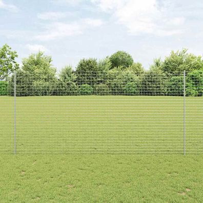 vidaXL Eingebetteter Zaunpfosten 5 stk. Silber 200 cm