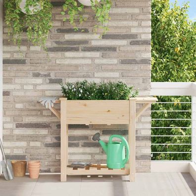 vidaXL Garten-Pflanzgefäß Beige 111 x 37 x 76,5 cm