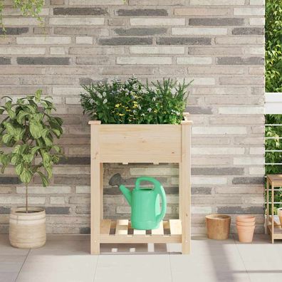 vidaXL Garten-Pflanzgefäß Beige 60,5 x 60 x 76,5 cm