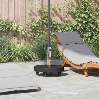 vidaXL Sonnenschirmständer 30kg Schwarz Granit und Edelstahl Rund