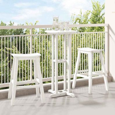vidaXL Barhocker 2 pcs Weiß 52 x 43 x 73,5 cm HDPE