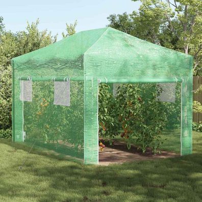vidaXL Gewächshaus mit Pop-up-Rahmen Grün 290 x 430 x 315 cm Eisen