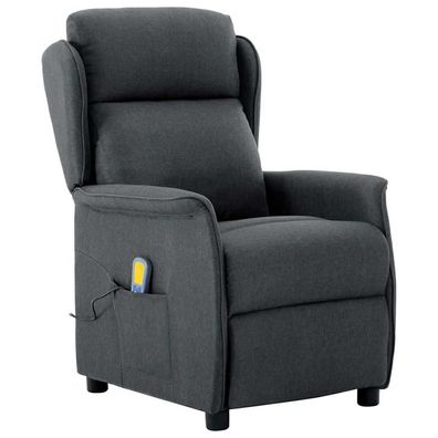 vidaXL Massagesessel Dunkelgrau 93,5 x 67,5 x 101,5 cm Stoff