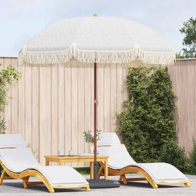 vidaXL Strandparasol Grau und Weiß 205 x 205 x 210 cm