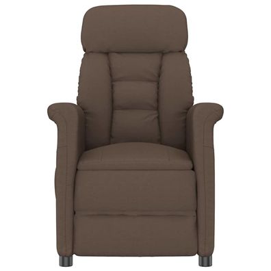 vidaXL Massagesessel Braun 96,5 x 70,5 x 95 cm Mikrofaser