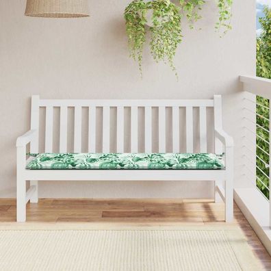 vidaXL Bankpolster Oxford-Stoff Blattmuster 200 x 50 x 3 cm
