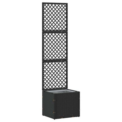 vidaXL Garten-Spalier-Pflanzer Schwarz 35 x 30 x 135 cm Metall