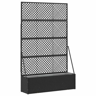vidaXL Garten-Spalier-Pflanzer Schwarz 105 x 30 x 170 cm Metall