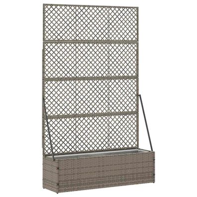vidaXL Garten-Spalier-Pflanzer Grau 105 x 30 x 170 cm Metall