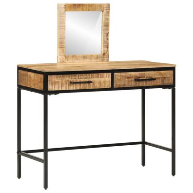 vidaXL Schminktisch Braun 100 x 40 x 120 cm Massivholz Mango