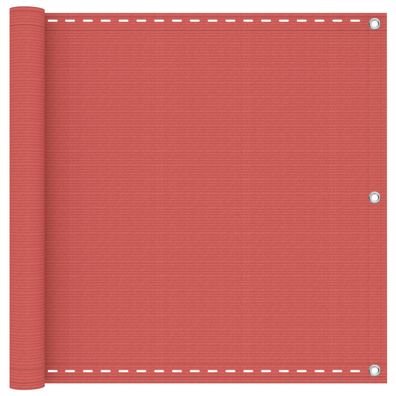 vidaXL Balkonsichtschutz Terrakotta 90 x 800 cm HDPE und Aluminium