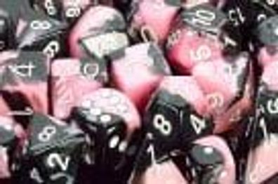 Gemini 16mm d6 Black-pink w/white Dice Block (12 dice)
