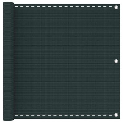 vidaXL Balkonsichtschutz Dunkelgrün 90 x 1000 cm HDPE und Aluminium