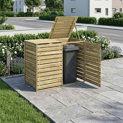 vidaXL Mülltonnenbox für 2 Behälter 240 L Imprägniertes Kiefernholz