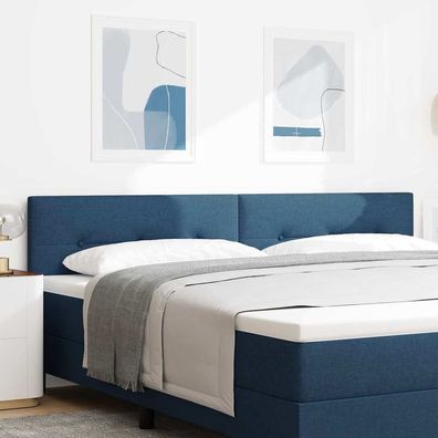 vidaXL Höhenverstellbares Kopfteil mit Kopfteil Blau 200 cm Stoff