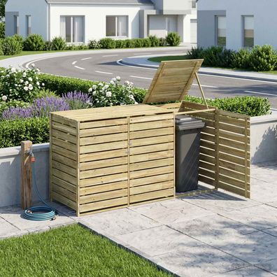 vidaXL Mülltonnenbox für 3 Tonnen 240 L Imprägniertes Kiefernholz