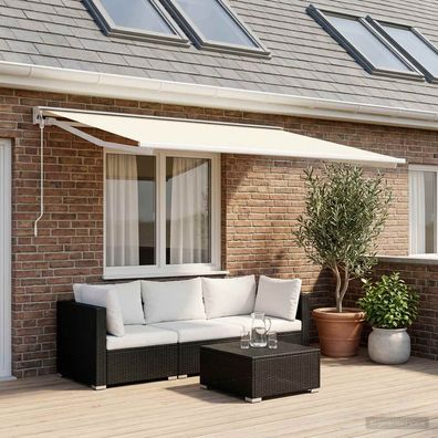 vidaXL Markisenersatzstoff Creme 400 x 300 cm Polyester