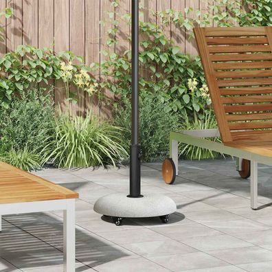 vidaXL Sonnenschirmständer 21kg Hellgrau Beton Rund