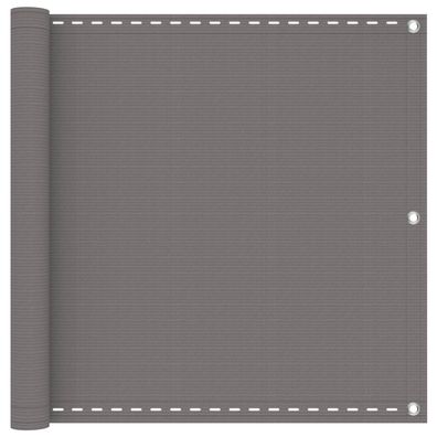 vidaXL Balkonsichtschutz Hellgrau 120 x 400 cm HDPE und Aluminium