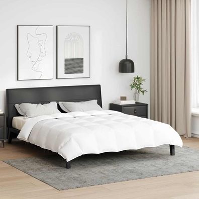 vidaXL Sommerdecke Weiß 260 x 220 cm Feder