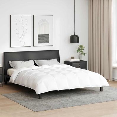 vidaXL Winterbettdecke Weiß 200 x 220 cm Feder