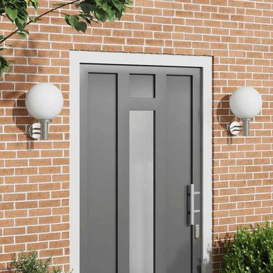 vidaXL Außenwandleuchte 2 pcs Silber 28 x 25 x 38 cm