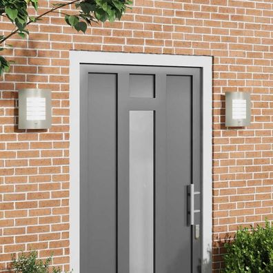 vidaXL Außenwandleuchte 2 pcs Silber 23,5 x 9 x 26 cm