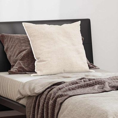 vidaXL Kopfkissen mit Kissen Weiß 81 x 80 x 20 cm Polyester