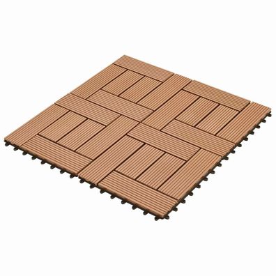 vidaXL Terrassenfliese 22 stk. Braun 30 x 30 cm WPC